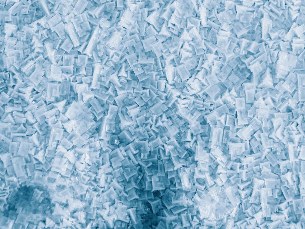 Crushed ice filling the frame.